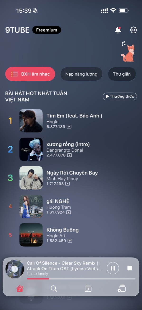 9Tube — music charts